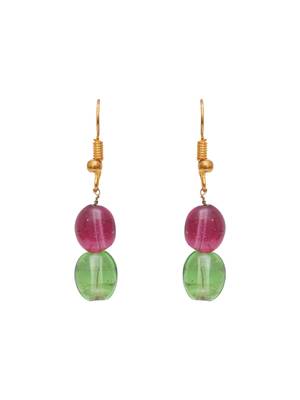 Girls gold plated drop earrings 3