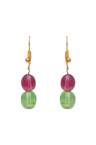 Girls gold plated drop earrings