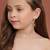 Girls gold plated drop earrings