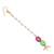Girls gold-plated kundan studded & beaded maang tikka