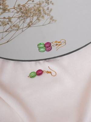 Girls gold plated drop earrings 1