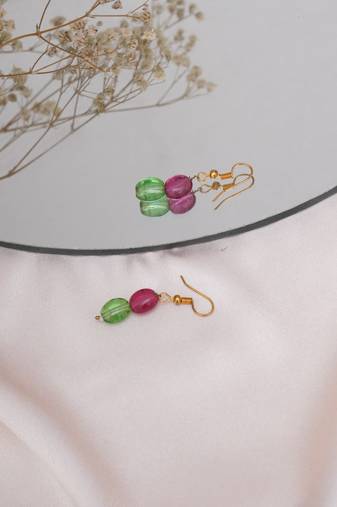 Girls gold plated drop earrings