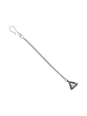 Girls silver-plated kundan studded maang tikka 2
