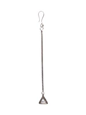 Girls silver-plated kundan studded maang tikka 3
