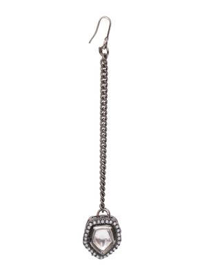 Girls silver-plated kundan-studded maang tikka 3