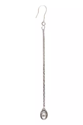 Silver-plated kundan-studded maangtikka