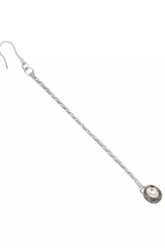 Silver-plated kundan-studded maangtikka