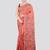 Pink dual tone handloom silk embroidered katha stitch work saree with blouse piece