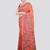 Pink dual tone handloom silk embroidered katha stitch work saree with blouse piece