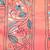 Pink dual tone handloom silk embroidered katha stitch work saree with blouse piece