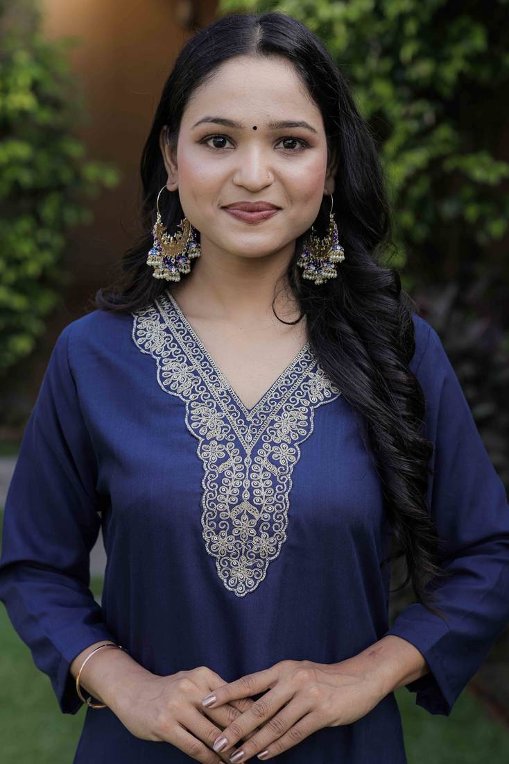 Rama Kurta Set with Tie-Dye Dupatta     Elegant Festive & Party Wear