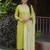 Vibrant Liril Green Kurta Set with Tie-Dye Dupatta     Elegant Festive & Party Wear