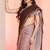 Brown colourblocked handloom mul cotton bengal saree with sequence, zari and tassels, without blouse