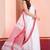 Laal paar handloom mul cotton bengal saree with tassels, with blouse
