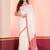 Cream and red handloom mark buti jamdani bengal cotton saree, with blouse