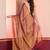 Purple golden dual tone linen tissue saree with zari, with blouse