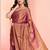 Purple golden dual tone linen tissue saree with zari, with blouse