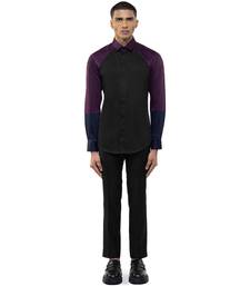 Black plain cotton shirt