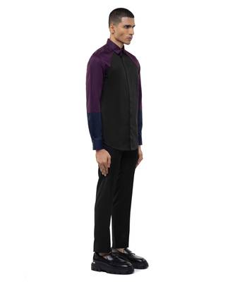 Black plain cotton shirt 3