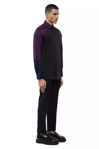 Black plain cotton shirt