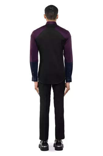 Black plain cotton shirt