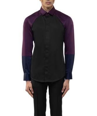 Black plain cotton shirt 5