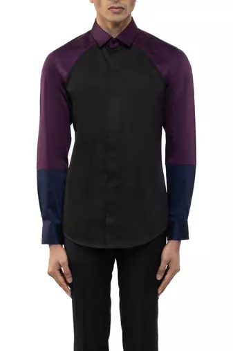 Black plain cotton shirt