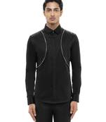 Black plain cotton shirt