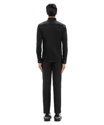 Black plain cotton shirt 4