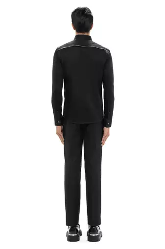 Black plain cotton shirt
