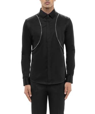 Black plain cotton shirt 5