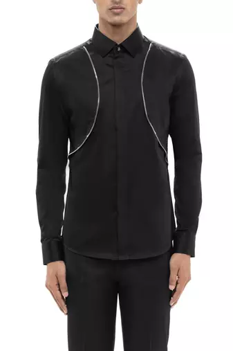 Black plain cotton shirt