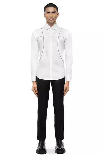 White plain cotton shirt