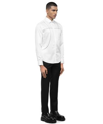 White plain cotton shirt 3
