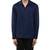 Blue plain cotton stretch shirt