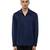 Blue plain cotton stretch shirt