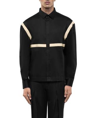 Black plain cotton shirt 2
