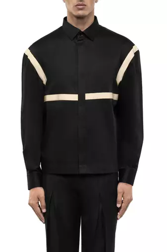 Black plain cotton shirt