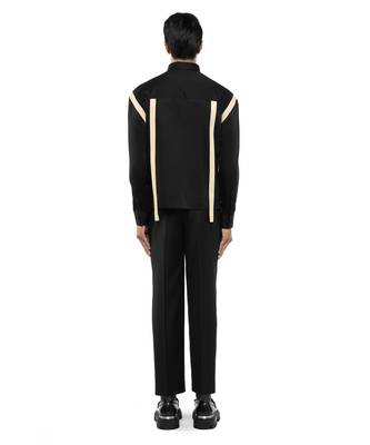 Black plain cotton shirt 3