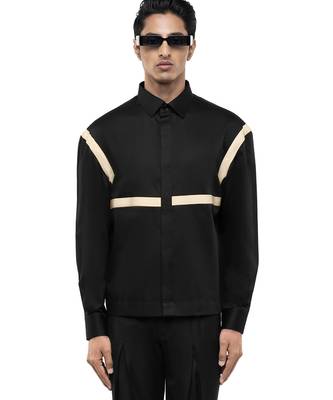 Black plain cotton shirt 4