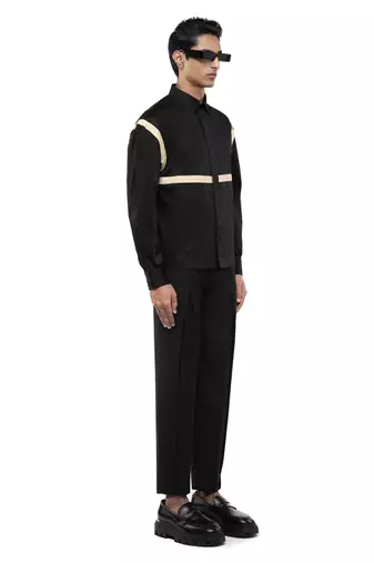Black plain cotton shirt
