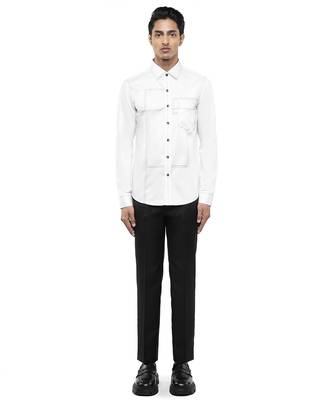 White plain cotton shirt 1