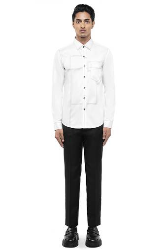 White plain cotton shirt