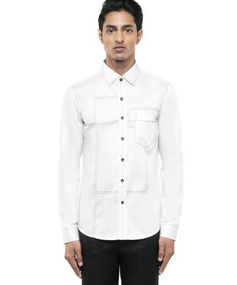 White plain cotton shirt 2