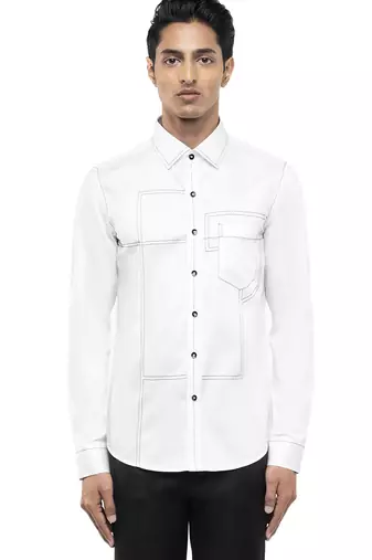 White plain cotton shirt