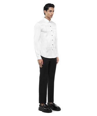 White plain cotton shirt 3