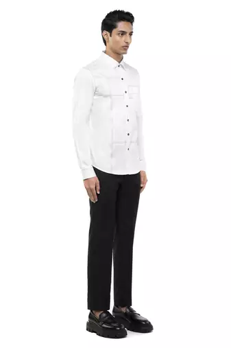 White plain cotton shirt