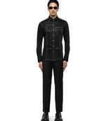Black plain cotton shirt