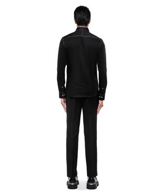 Black plain cotton shirt 3