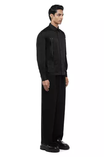 Black plain cotton shirt